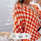 Kvinne Trendy rutete strikket cardigan med knyting foran