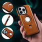 🎄[Kreativ gave] Deluxe iPhone-etui i skinn med usynlig stativ